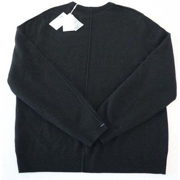 Helmut Lang M09HM702 Men's Sz Small Black Kurt Crew Neck Logo L/S Sweater $375 - Picture 7 of 8